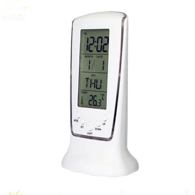 Led Alarm Clock Modern Unique Phone Calendar Thermometer Backlight Led Alarm Clock Modern Unique Phone Calendar Thermometer Backlight Screen Digital Clocks Desktop Table Desk 004