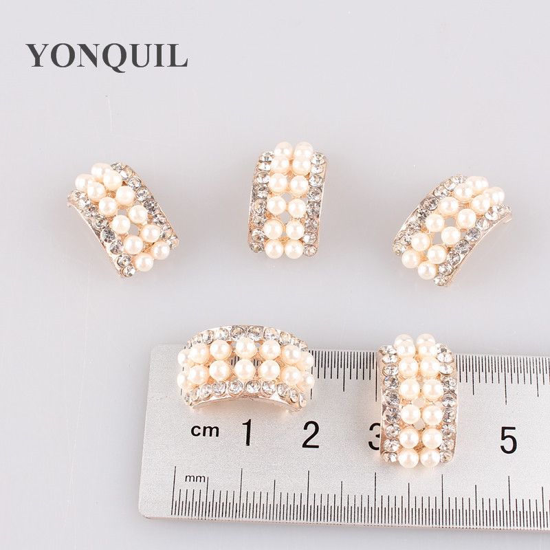 2018 New Metalic Rhinestone Brooch With Pearl Adorned Diy Hair