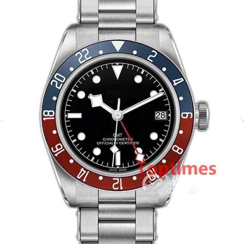 Red Blue GMT Mechanical Automatic Stainless Steels Sport Men Black Bay