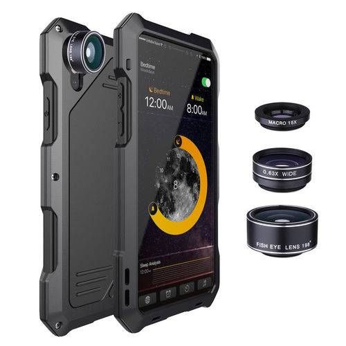 2020 For IPhone X Waterproof +3 Camera Lens Shockproof Metal Case Back