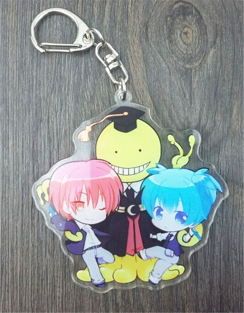 Anime Assassination Classroom Akabane Karuma Key Ring Keychain Acrylic Cosplay Key Ring Gift Halloween Christmas Gift Toy Anime Cartoon Car Keychain Pendant