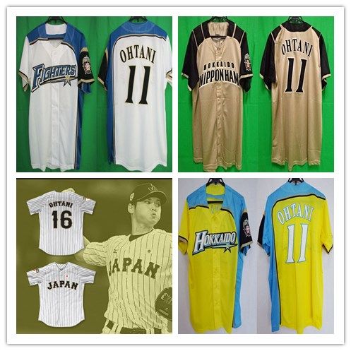 2019 Custom XS 6XL Shohei Otani 11 Hokkaido Nippon Ham Fighters Samurai White Pinstriped ...