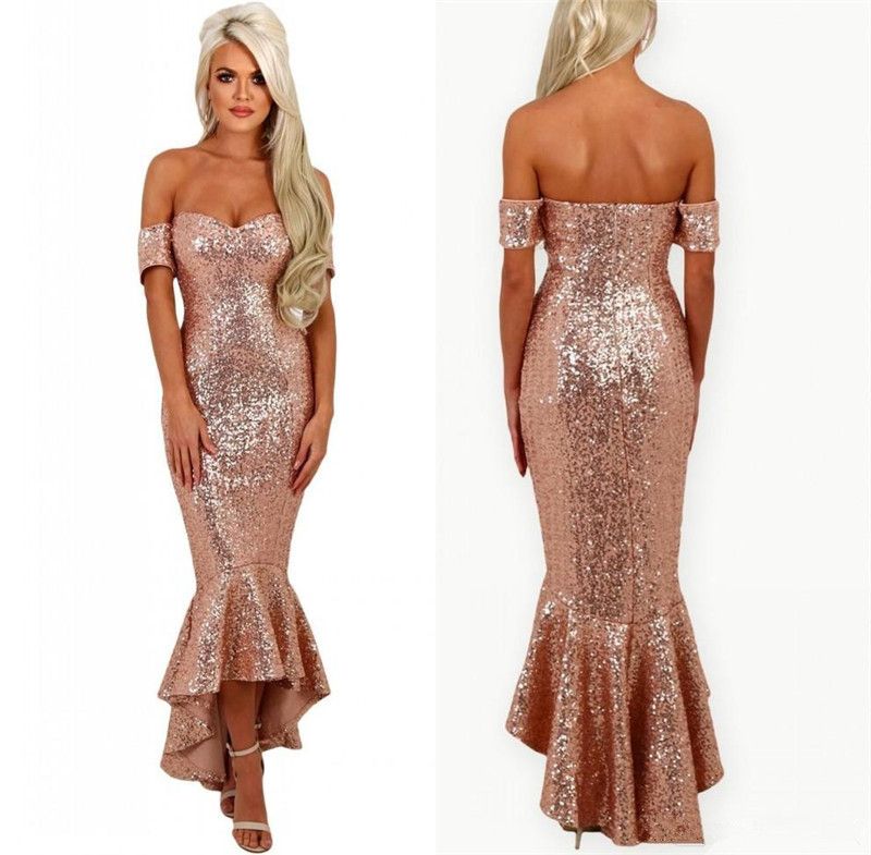 gold rose dress prom