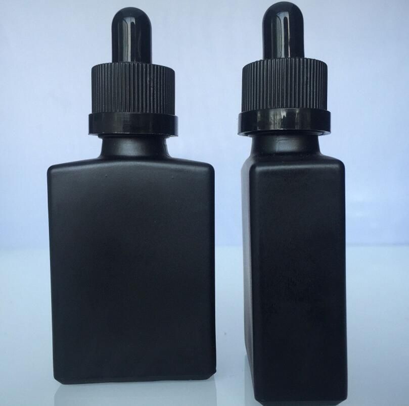 Download 30ml Black Rectangular Frosted Glass Dropper Bottles ...