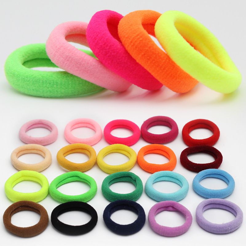 Candy Color Hair Styling Rope 4cm Diameter Seamless Elastic Hair Bands
