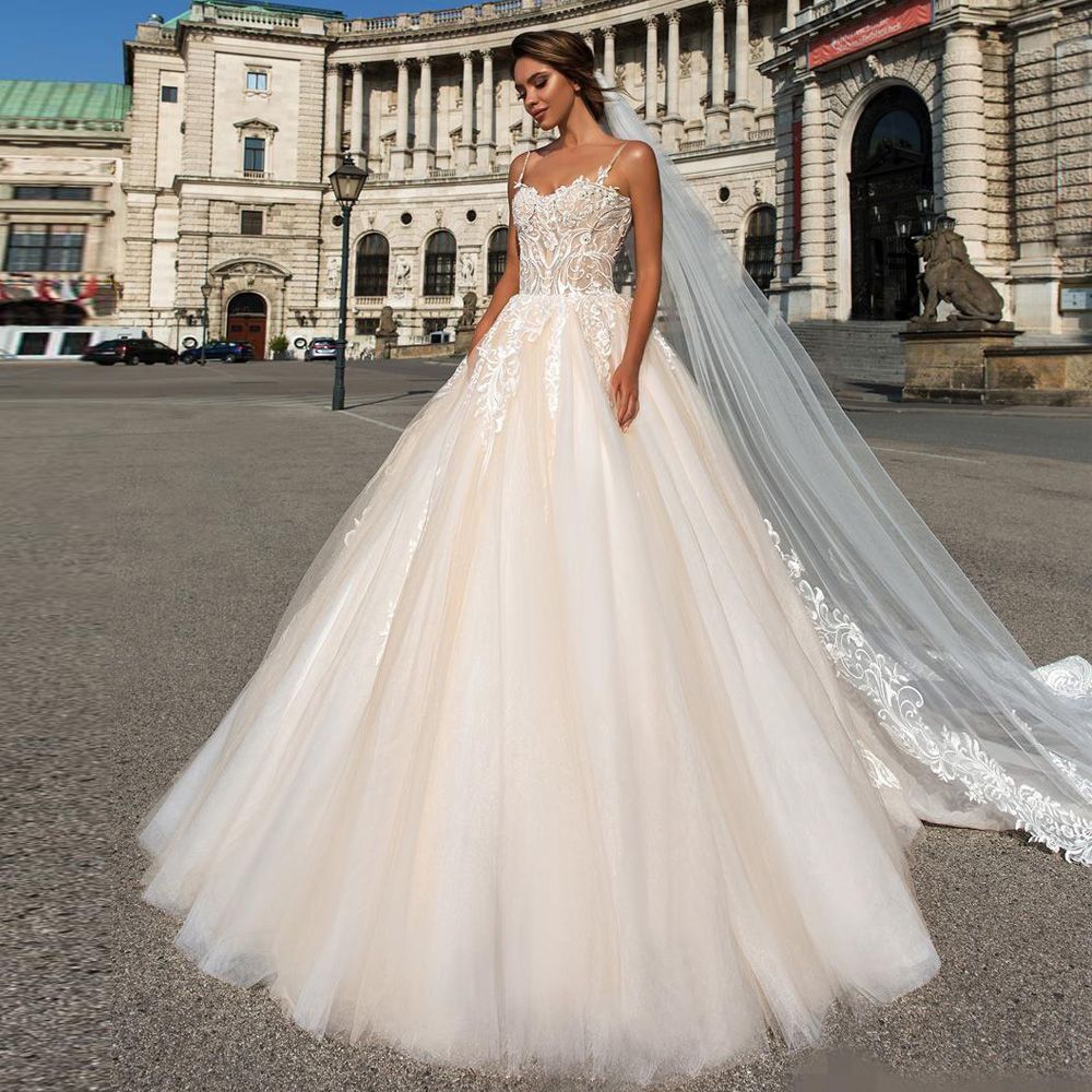 ivory ball gown wedding dress