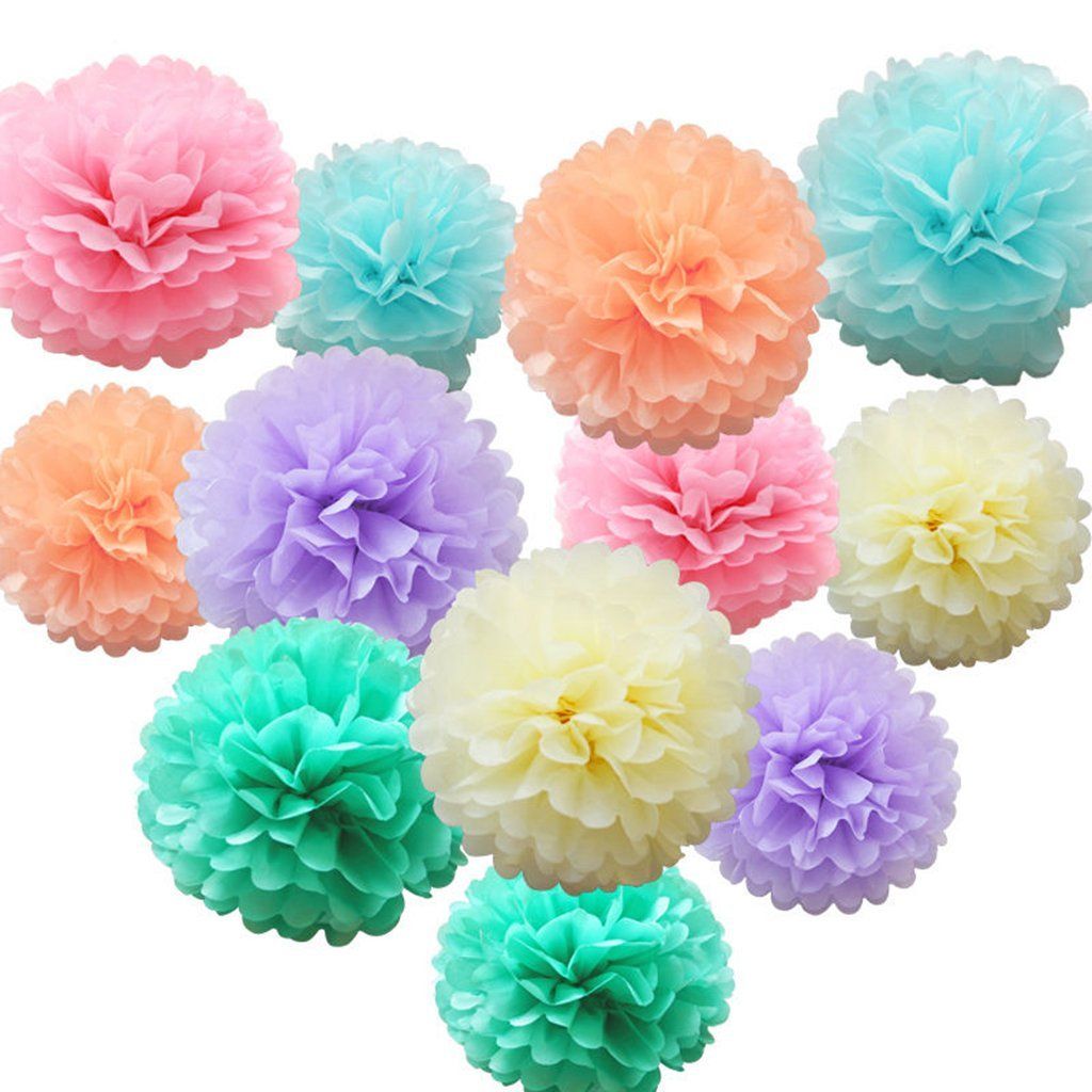 2019 tissue paper flower pom pom rose ball 10 35cm hanging paper paper flower ball