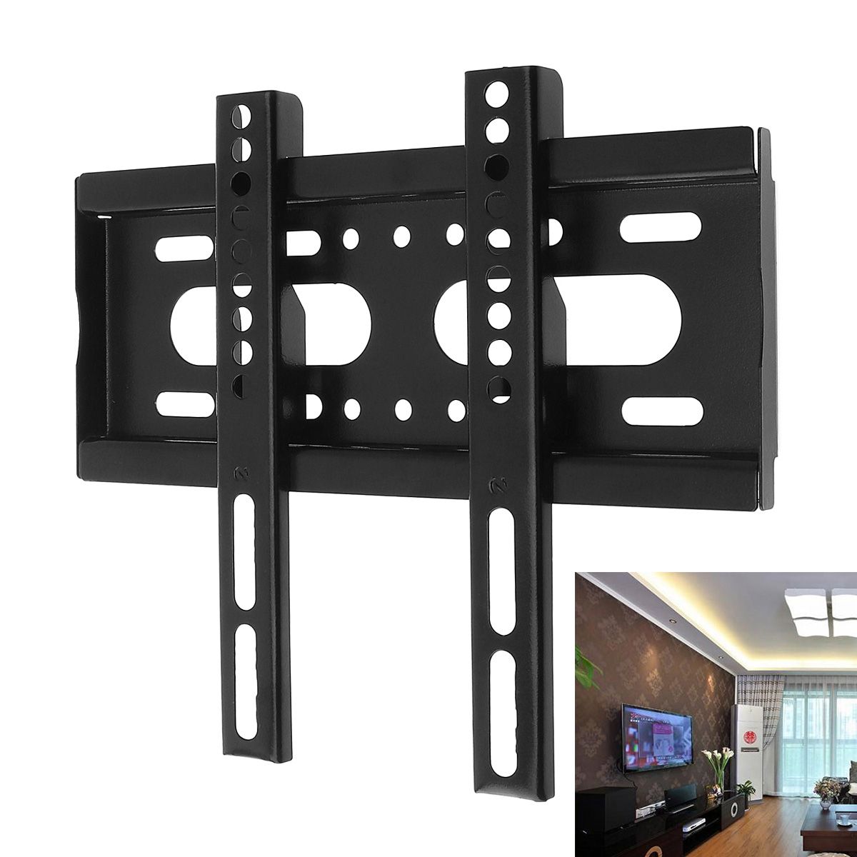 Universal 25kg Tv Wall Mount Bracket Fixed Flat Panel Plasma Universal 25kg Tv Wall Mount Bracket Fixed Flat Panel Plasma Frame Stand For 14 42 Inch Lcd Led Monitor Holder Accessories Av Equipment From Theresal