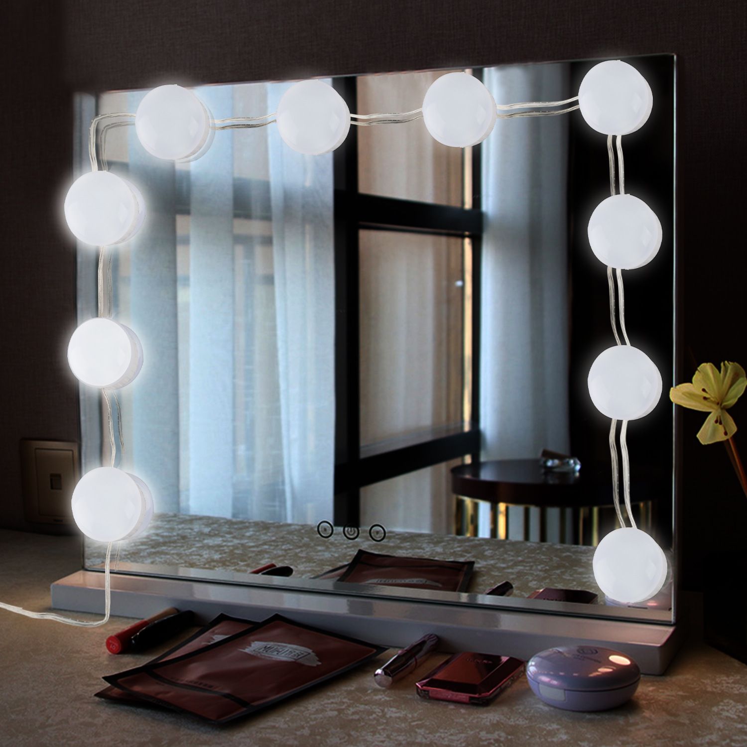 2018 Of Usb Bulbs Led Makeup Comestic Mirror Light Kit With Dimmable 2018 Of Usb Bulbs Led Makeup Comestic Mirror Light Kit With Dimmable Bulb Adjule Brightness Lights From Huangdandan862