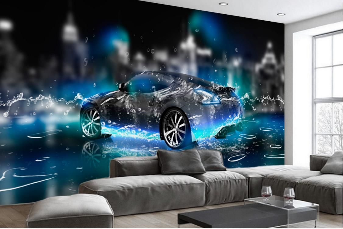 Hd Wallpaper For Bedroom Walls Water Sports Car 3d Wall Paper For Living Room Photo Non Woven 3d Stereoscopic Wallpaper Wallpapers For Hd Wallpapers