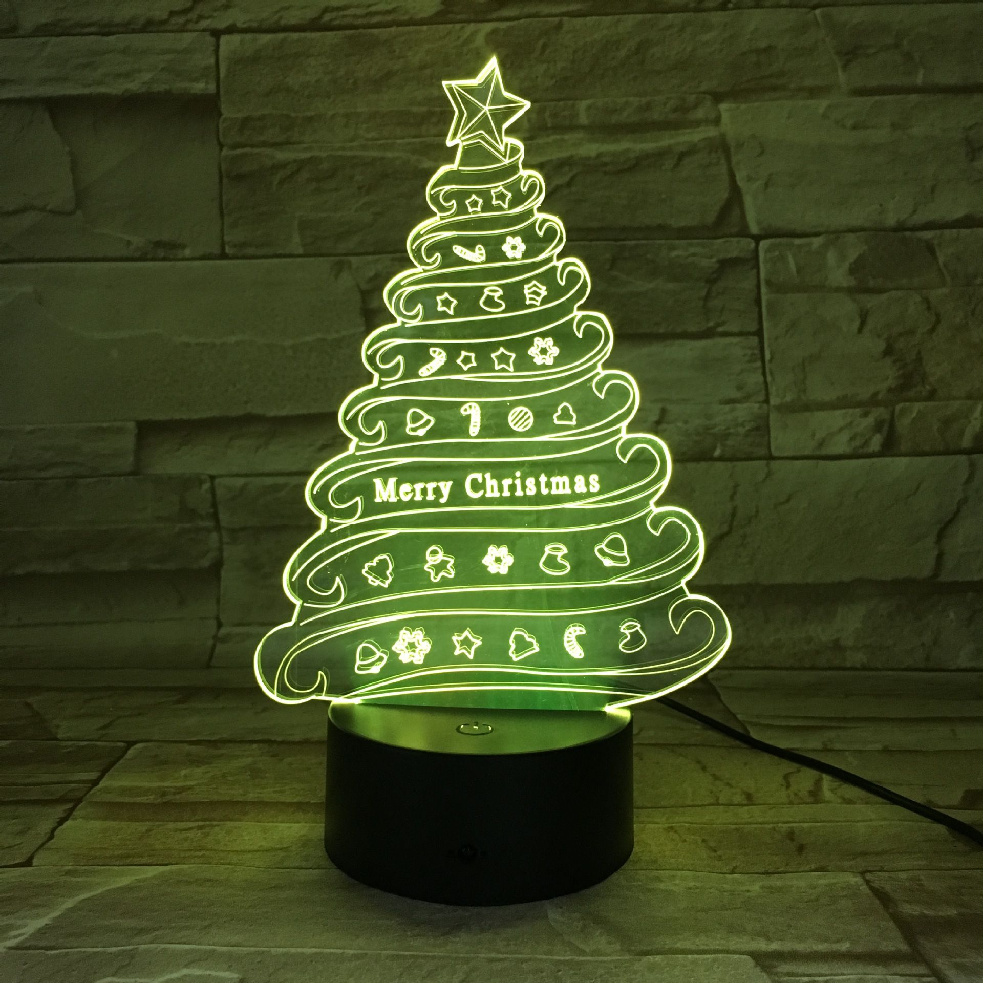 Remote Control 3d Christmas Gifts Tree Table Lamp Usb Colorful Change Led Home Party Bedroom Decorative Night Light Gift Wn323 Novelty Gifts And Gad s