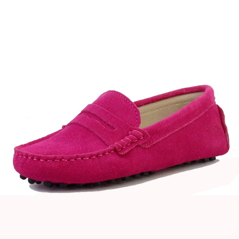 2018 Shoes Women Genuine Leather Women Flat Shoes Casual Loafers Slip ...
