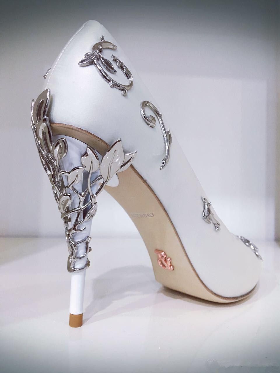 Ralph Russo EDEN PUMP Bianco TAUPE 