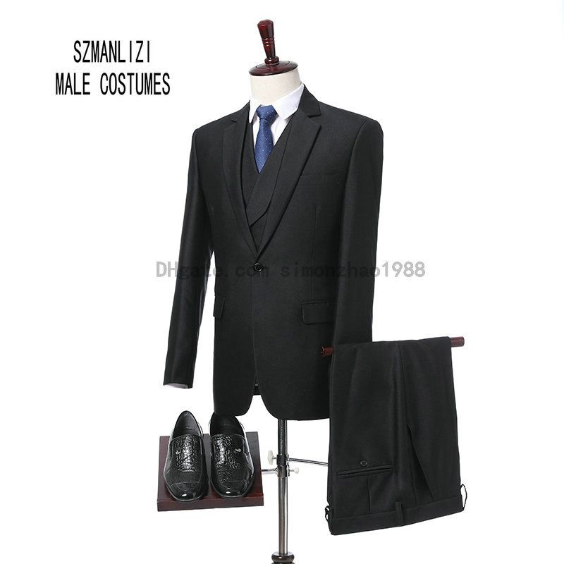 costume noir brillant