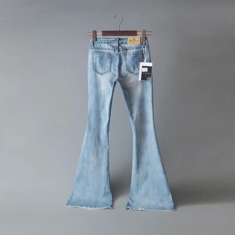calça jeans feminina cintura baixa flare