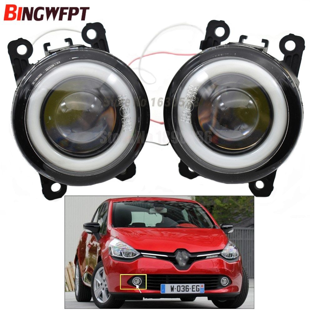 /Pair Left+Right Angel Eye Car Styling Fog Lamps LED Lights For Renault Clio IV 2012 2016 For