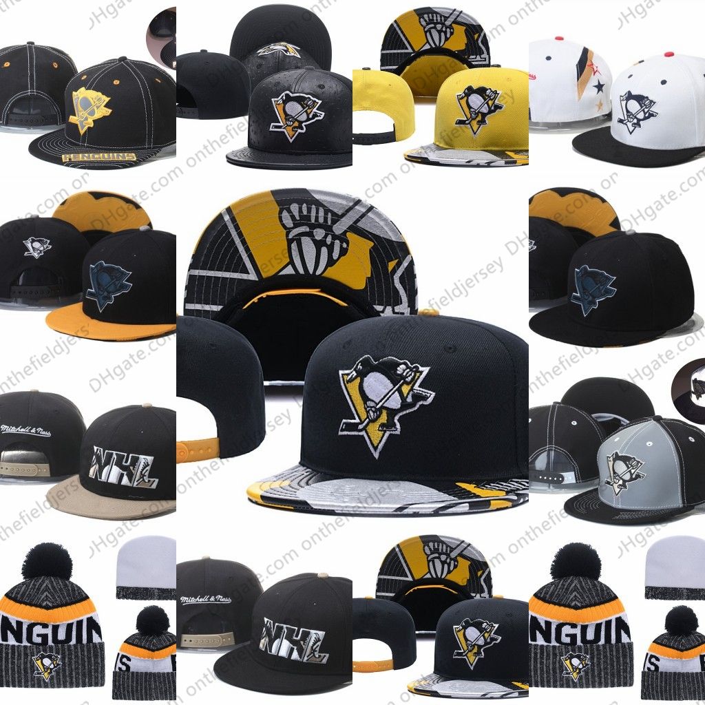 Men's Pittsburgh Penguins Ice Hockey Knit Beanie Embroidery Adjustable