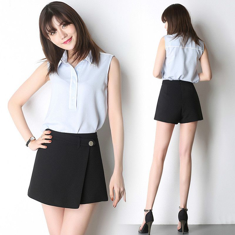 pantaloncini neri vita alta