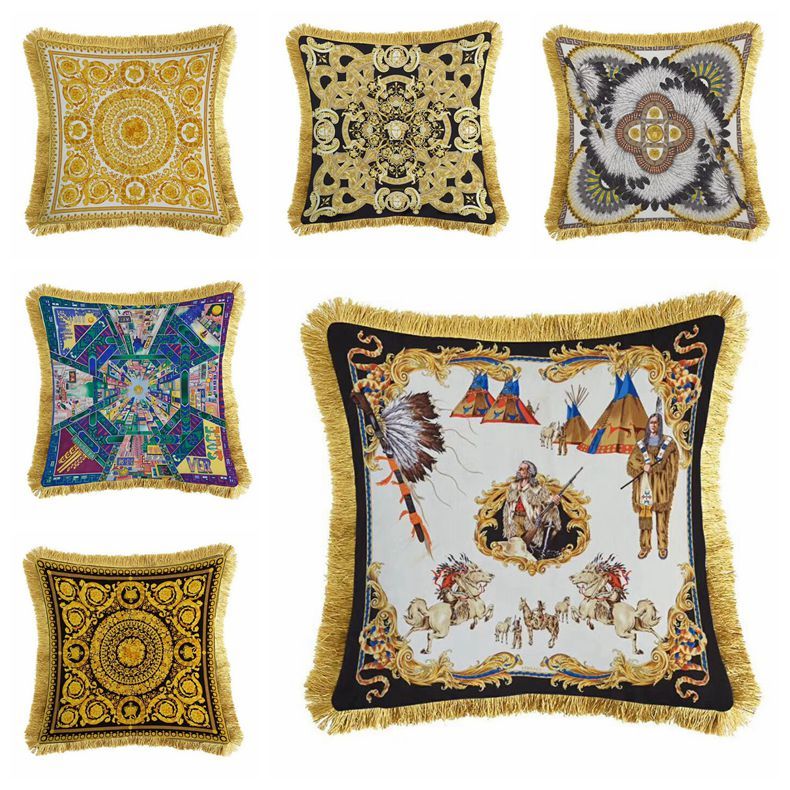 Royal European Cushion Cover High Quality Luxury Velvet Chaise Chair