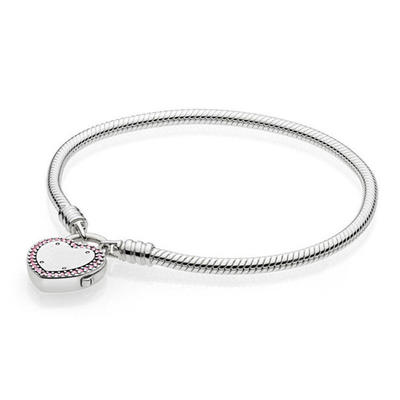 2018 New European Rose Gold Charm Bead Fit 925 Collier Bracelet Chaîne