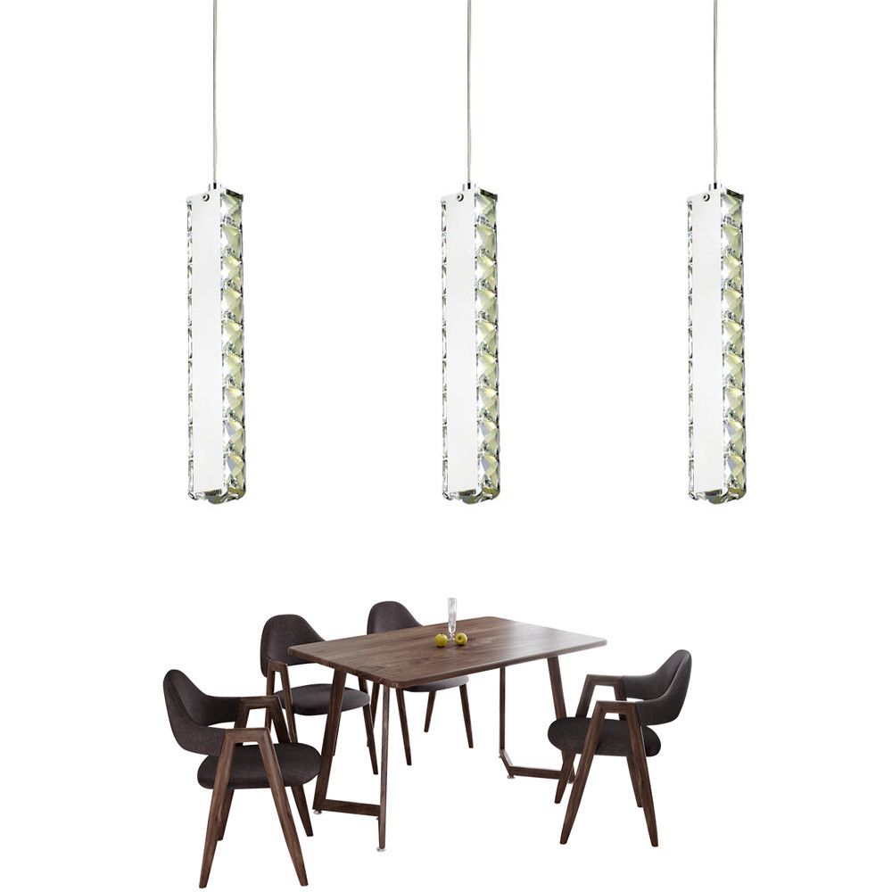 Led Pendant Lamp Crystal Lights Kitchen Island Dining Room Bar Bedsid Decoration Modern