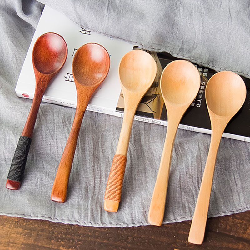 2020 13*3cm High Quality Wooden Spoons Tea Coffee Milk Honey Tableware