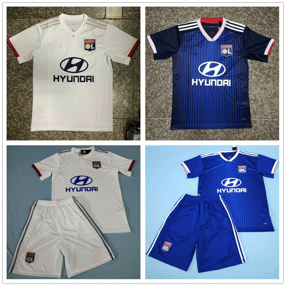 2019 2020 Top Olympique Lyonnais Lyon Ol Dembele Home Away Kit Soccer Jersey Short Memphis Fekir Maillot De Foot Camisetas Football Shirt - 