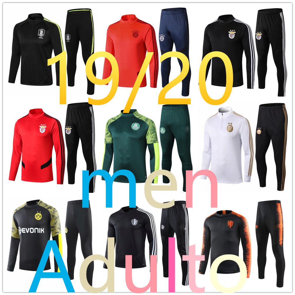 19 20 Survetement Football Tracksuits Adult Training Suit Jogging Mens
