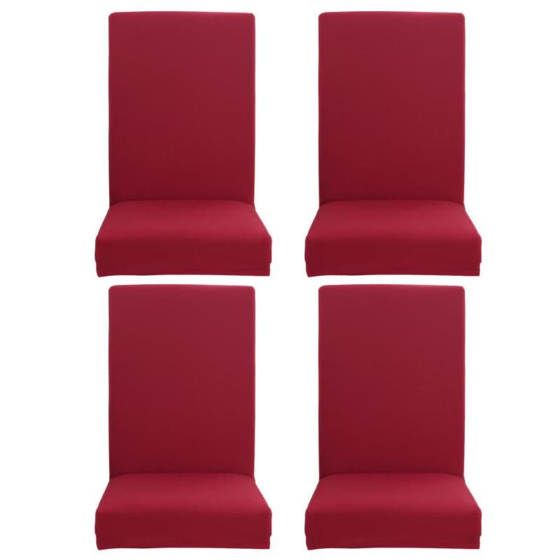 4 Polyester Fiber Chair Cover Slipcovers Stretch Removable Dining