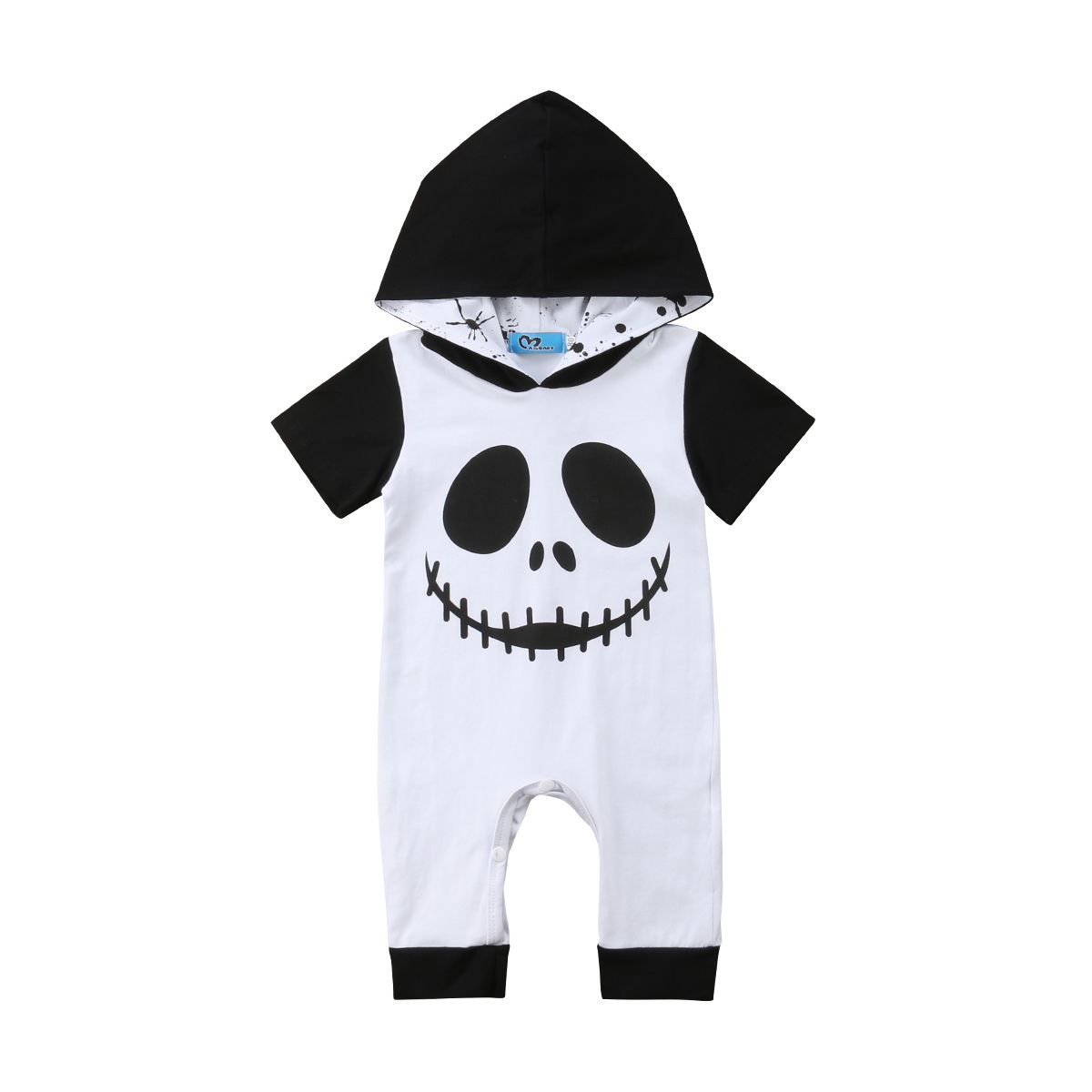 UK Newborn Baby Boy Halloween Imp Clothes Hooded Romper Jumpsuit Bodysuit Outfit