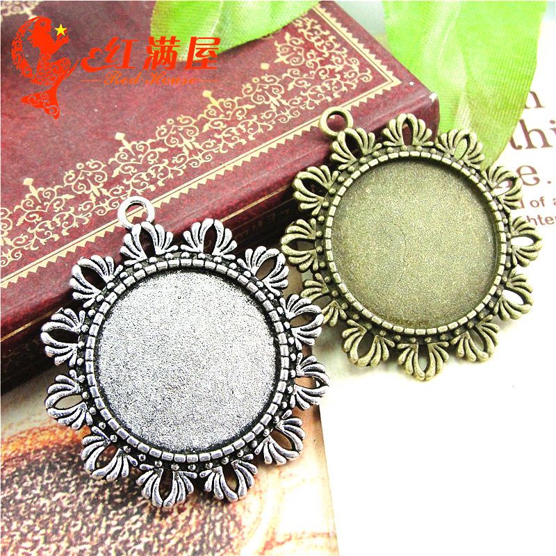 20pcs Mixed Cabochon Frames Bezel Tray Setting Pendants for DIY Jewelry Making