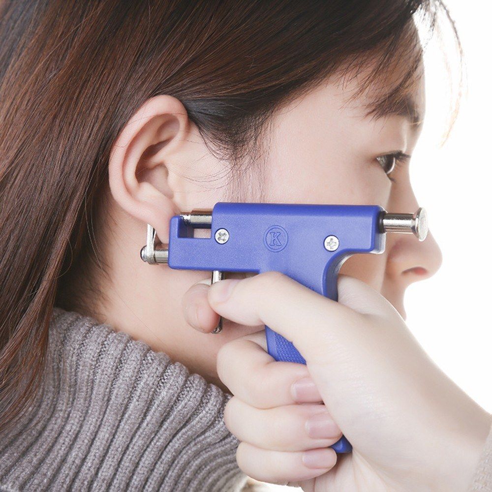 Stainless Steel Ear Piercer Nose Ear Studs Earrings Piercing Unit
