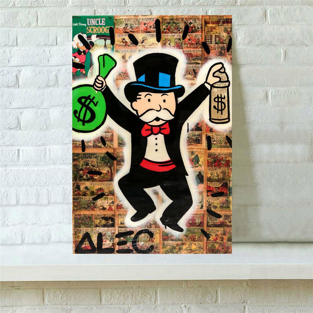 Monopoly Piece That Can Protect Your Finger 2021 Alec Monopoly Money , Canvas Pieces Home Decor HD Printed Modern