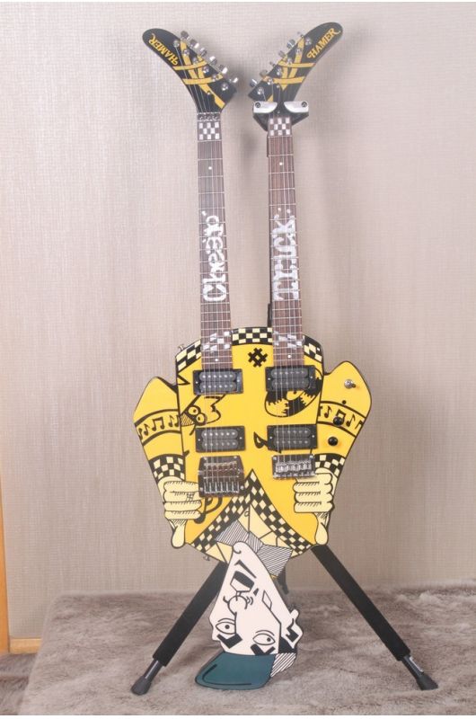 Super Rare Hamer Cheap Trick'S Rick Nielsen Uncle Dick Double Neck