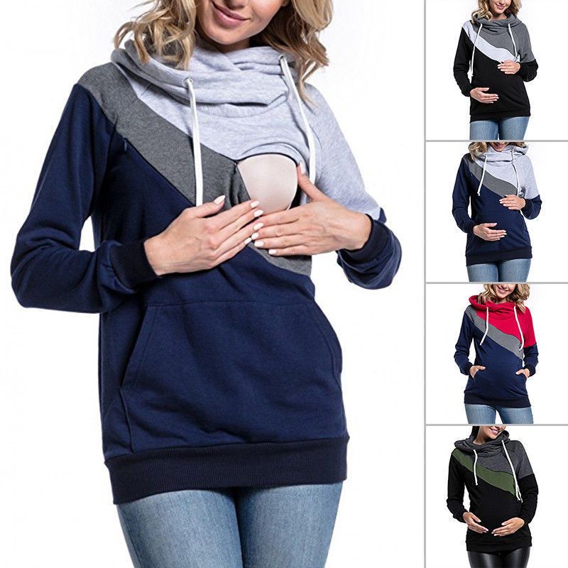 2020 Maternity Pregnant Nursing Hoodie Tops Spring Spring Autumn