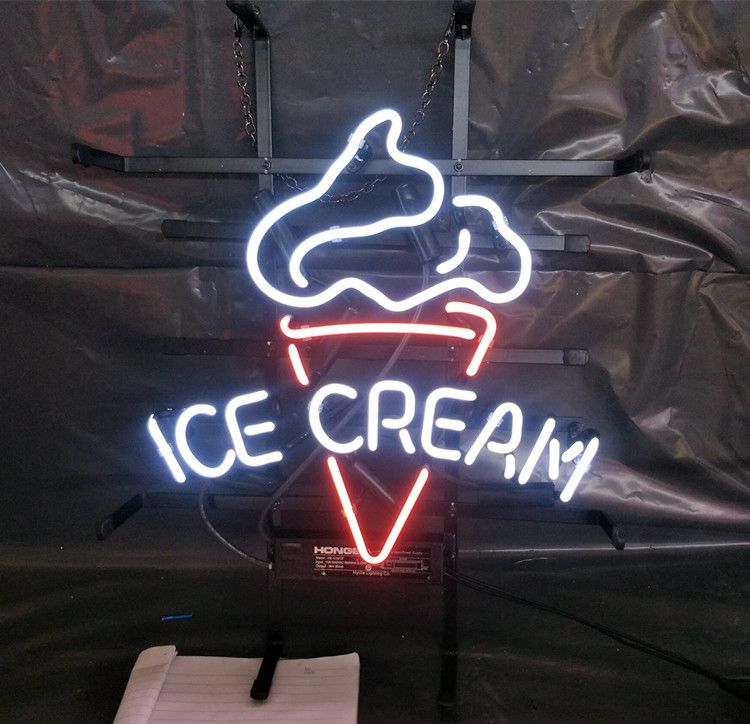 2019 Custom Made ICE CREAM Neon Sign Light Bar Publicité