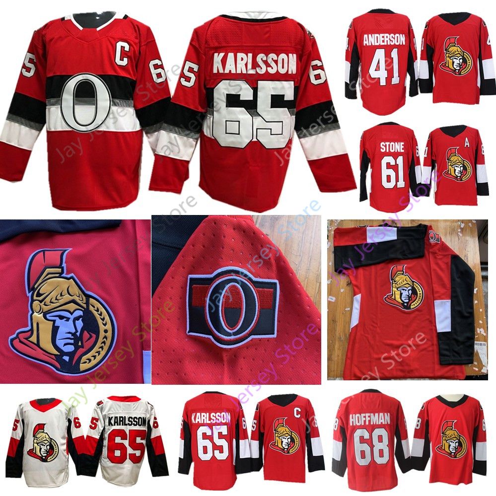 2019 Ottawa Senators Jerseys Ice Hockey 41 Craig Anderson 61 Mark Stone
