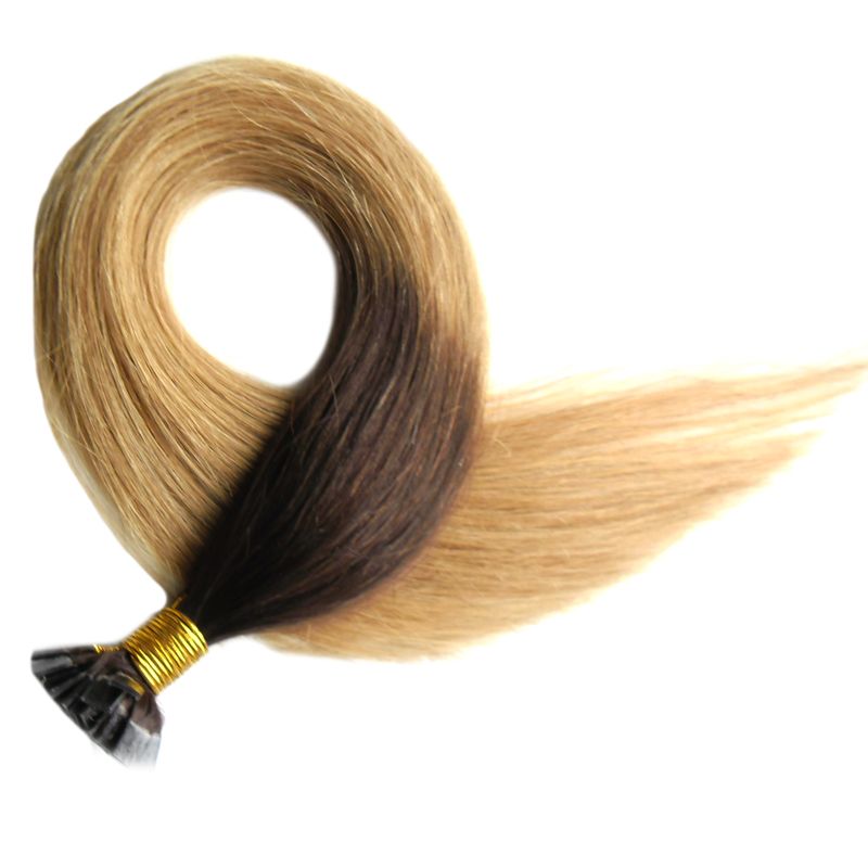 Hot Ombre Virgin Pre Bonded Nail U Tip Hair Extensions 100s