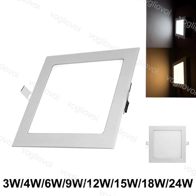 Dimmable Recessed Led Panel Light 9w 12w 15w 18w 21w Ceiling Down Lights St 170 Chandeliers Ceiling Fixtures Home Garden Worldenergy Ae