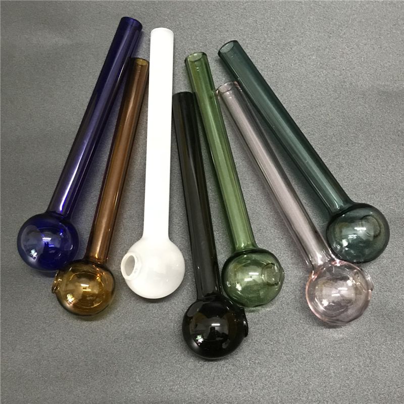 2019 Wholesale Cheapest 10cm Pyrex Glass Oil Burner Pipe Mini Spoon