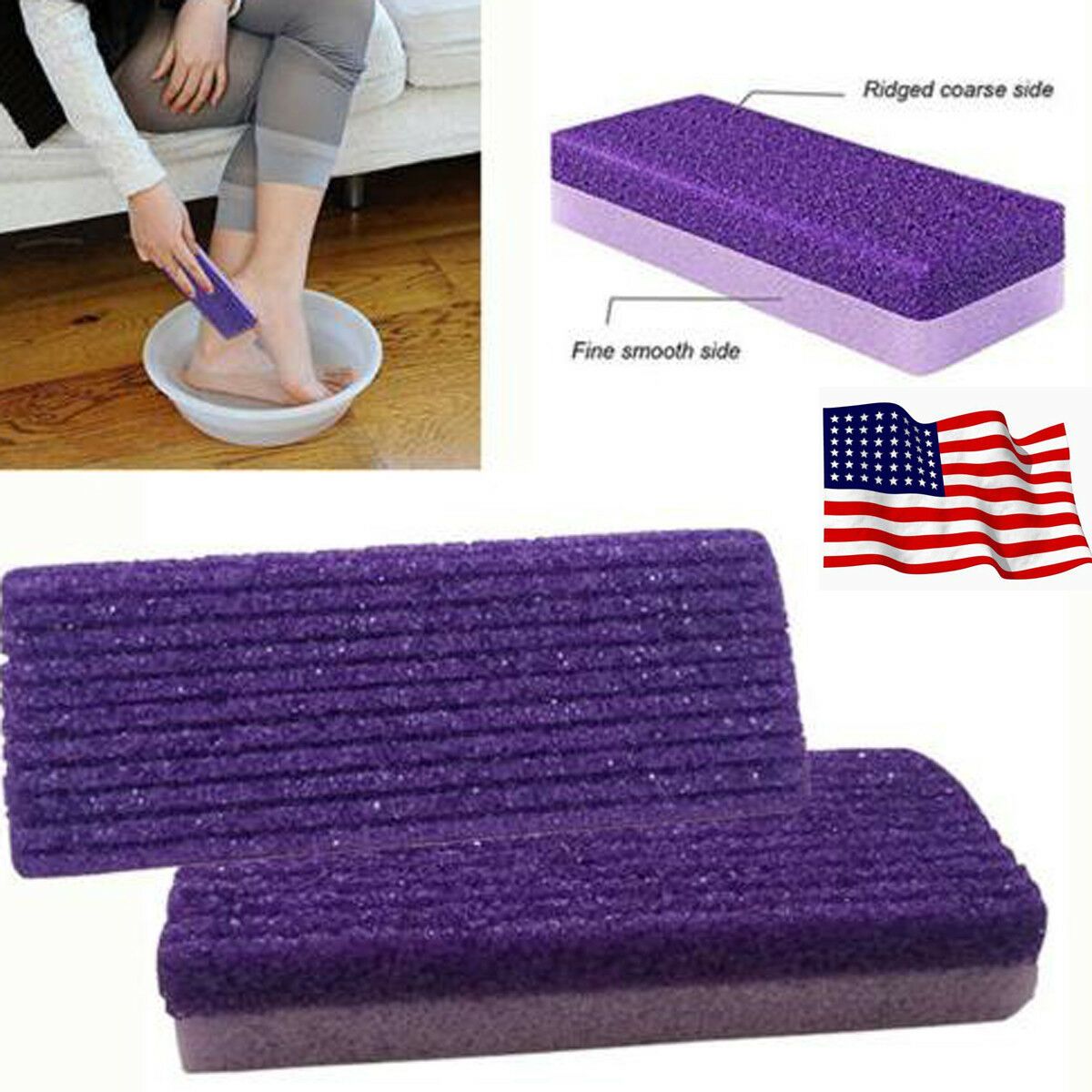 2021 US Foot Pumice Sponge Callus Exfoliate Stone Hard Skin Remove