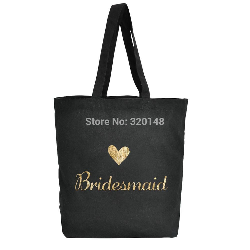 Bridesmaids Tote Bag Wedding Favor Bachelorette Bridal Shower Party