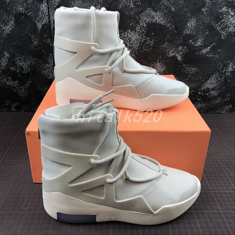 Cheap Air Fear Of God 1 Mens Shoes FOG Boots Light Bone