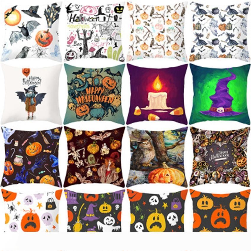 45*45cm Halloween Pillowcase Halloween Ghost Pumpkin Pillow Cover