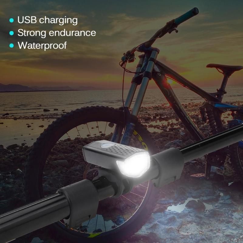 Waterproof USB Rechargeable Bright LED Bicycle Bike Front Light Headlight Lamp Y