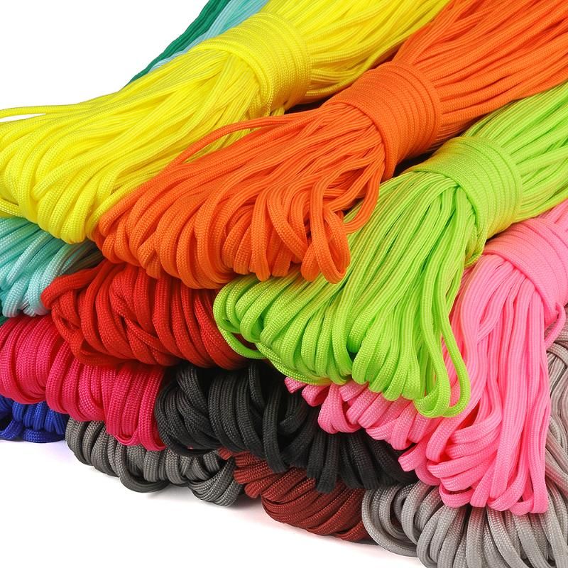 2020 100ft Colorfull 550 Paracord 5mm Parachute Cords Lanyard Tent Rope
