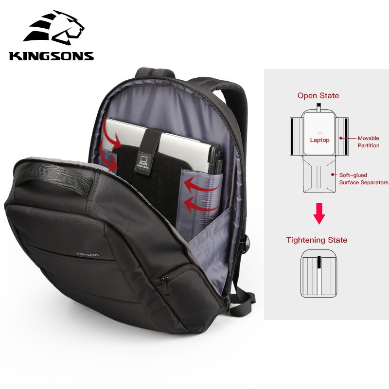 Externe Dos Homme Affaires Voyage Kingsons Anti Ordinateur Dayback Femme Chargeur Sac À Vol Usb De Fonction Portable D XZiwOPkTu