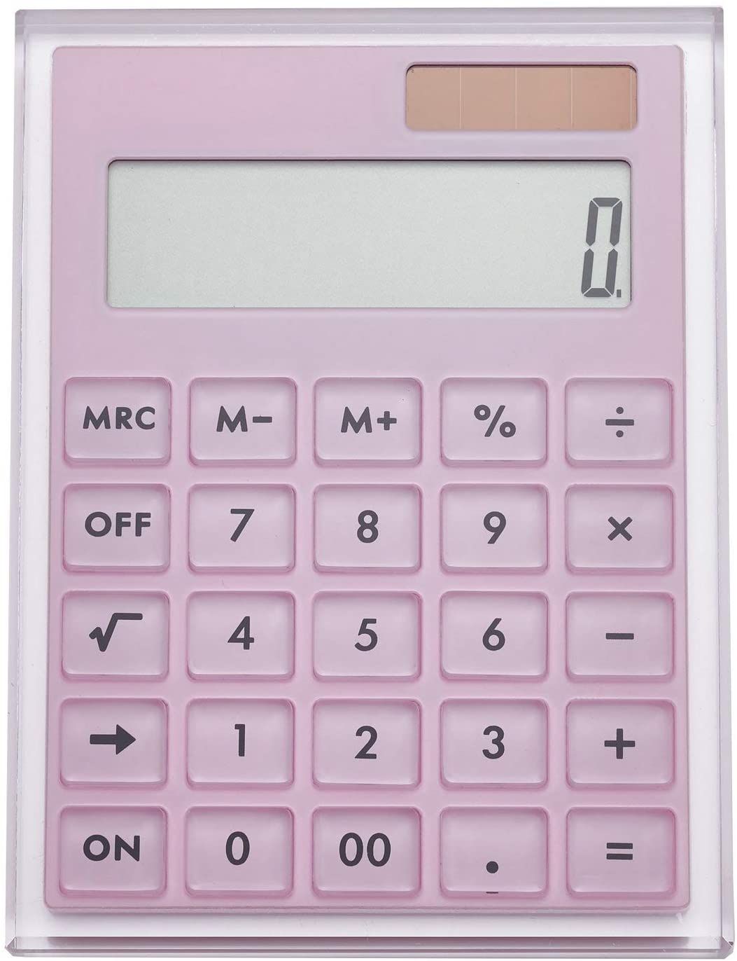 2021 Acrylic Calculator, Battery And Solar Hybrid Powered,12 Digit