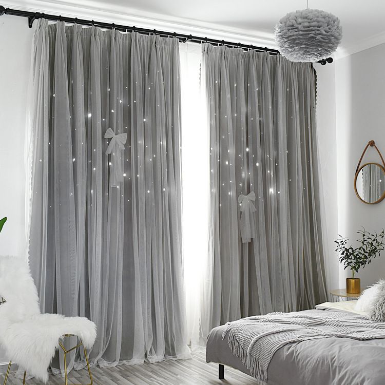 Modern Stars Window Curtains For Living Room Bedroom Kids Pink Modern Stars Window Curtains For Living Room Bedroom Kids Pink Blue Grey Voile Tulle Curtain Double Layer Door Sheer