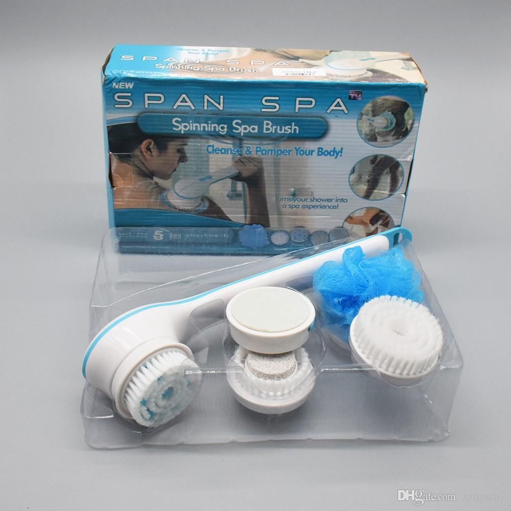 2020 5 In 1 Electric Bath Shower Brush Body Bath Shower For Back Long